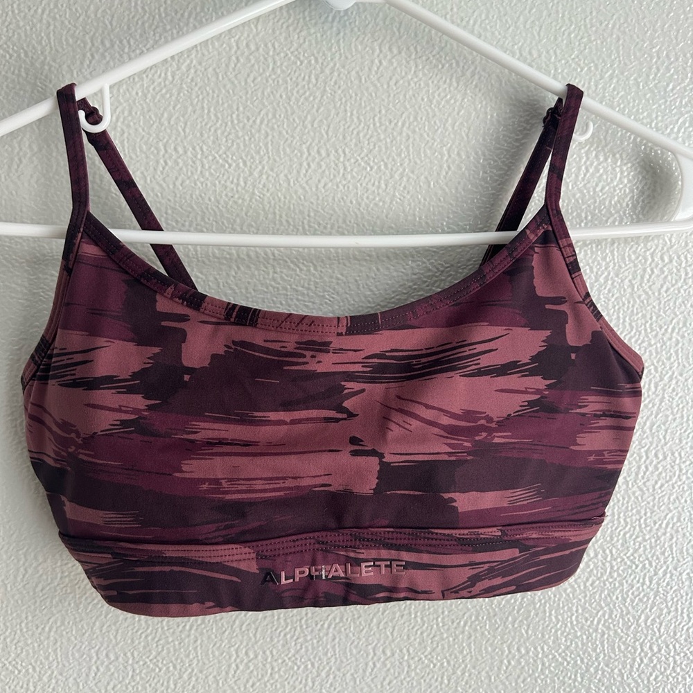 Alphalete Surface Limitless Purple Camo Sports Bra